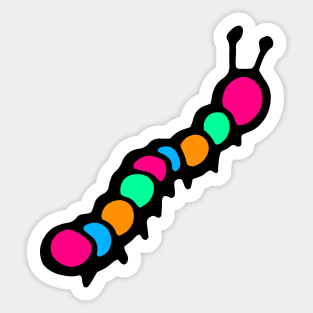 Caterpillar Doodle Art Sticker